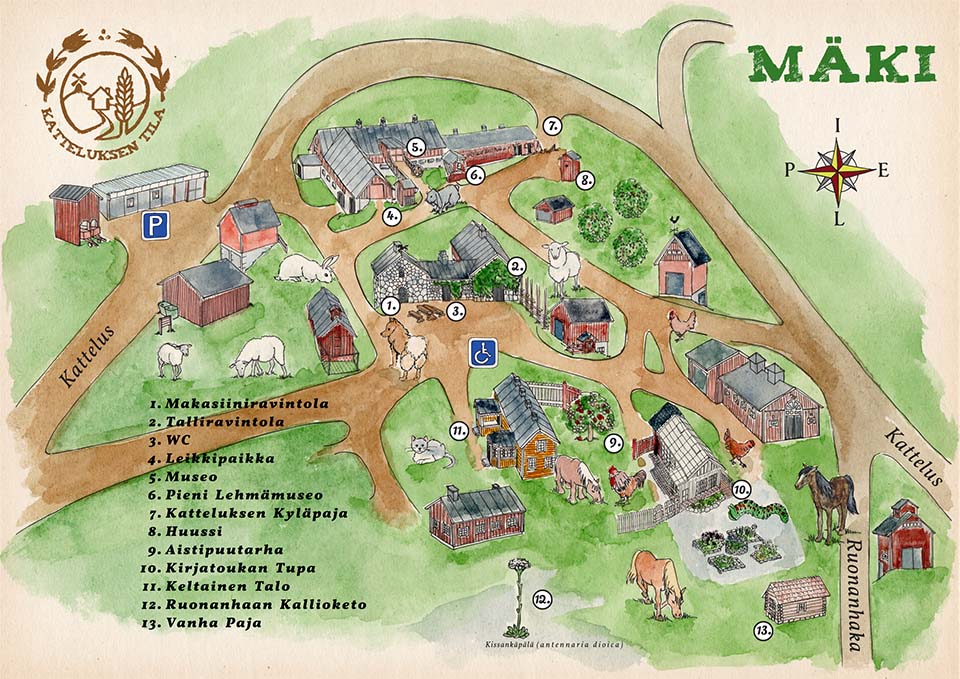 Katteluksen tila maen kartta